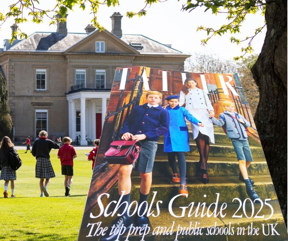 Cover of the 2025 Tatler magazine with the school behind