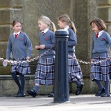 children walking