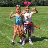 What a colourful and fun afternoon the Year 3 children had. The children came dressed in a variety of crazy and colourful costumes to complete a running, walking, hopping, skipping and jumping challenge.  Even Mrs Windle’s dog came dressed for the occasion and managed to complete a few laps with the guidance of some Year 3s.  It was a warm and memorable afternoon and the children surpassed themselves with their efforts.