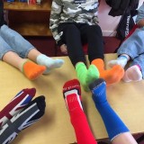 Bright clothes and odd socks for World Down Syndrome Day