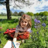 Drawing bluebells in Year 1