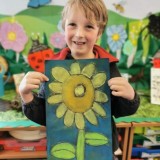 Drawing bluebells in Year 1