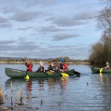 Paddling on the lake with Year 3