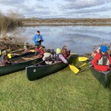 Paddling on the lake with Year 3