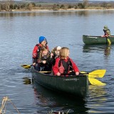 Paddling on the lake with Year 3