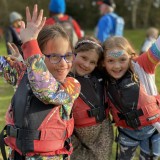 Paddling on the lake with Year 3