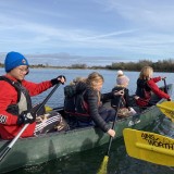 Paddling on the lake with Year 3