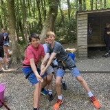 Year 8 having fun away with friends