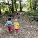 going to the woods with teddies in the nursery