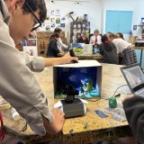 Harry Venning in Westbourne House School art studios