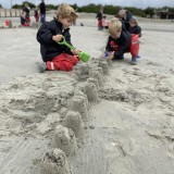 building sandcastles at West Wittering beach