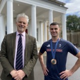 toby harries with members of staff