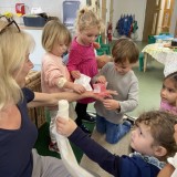 Nurse Chelcie visits the nursery children