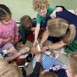 Nurse Chelcie visits the nursery children