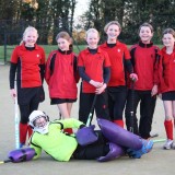 girls playing hockey