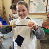 pupils on visit to Fishbourne Roman Palace