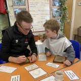 pupils on visit to Fishbourne Roman Palace