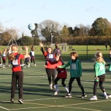 girls playing netball