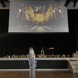 topic - sorting ceremony with candles, Professor Dumbledore