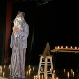 topic - sorting ceremony with candles, Professor Dumbledore