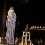 topic - sorting ceremony with candles, Professor Dumbledore