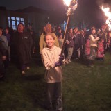 boarders' bonfire night - torch bearers