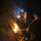 boarders' bonfire night - torch bearers