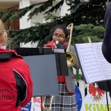 Brass Band playing at The Cross