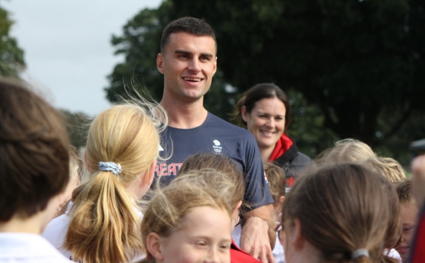 Toby Harries takes a Year 6 PE lesson