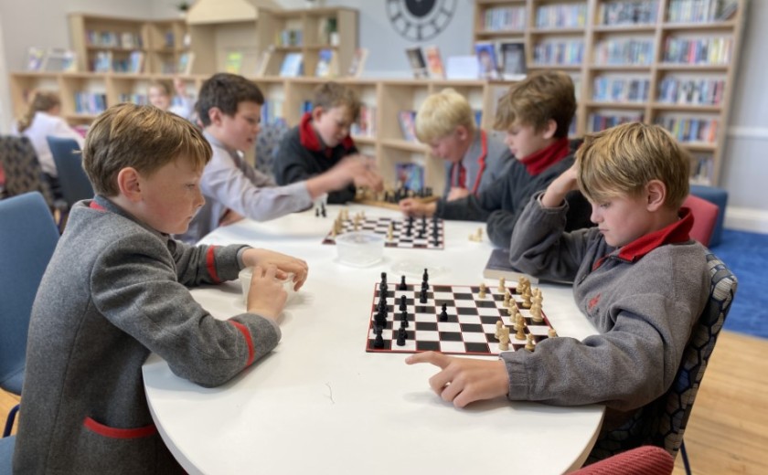 chess in the library