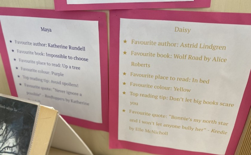 library reviews by pupils